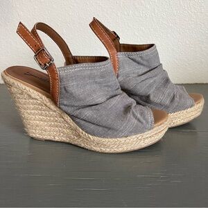 Canvas Wedge Sandals YNot Size 10W